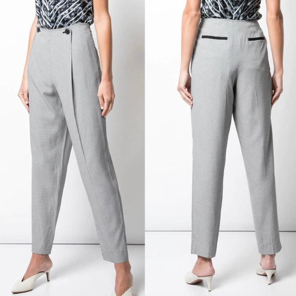 JASON WU Mini Black & White Check Print Trousers NWT US 0